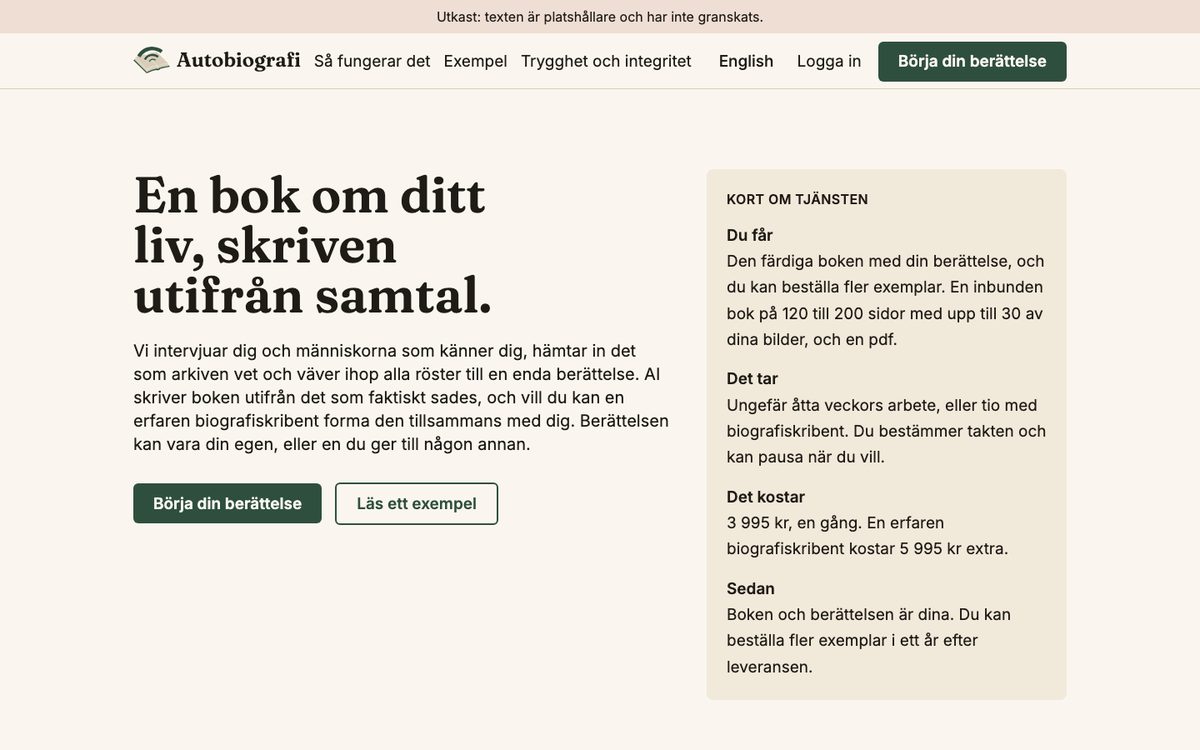 Screenshot of Autobiografi