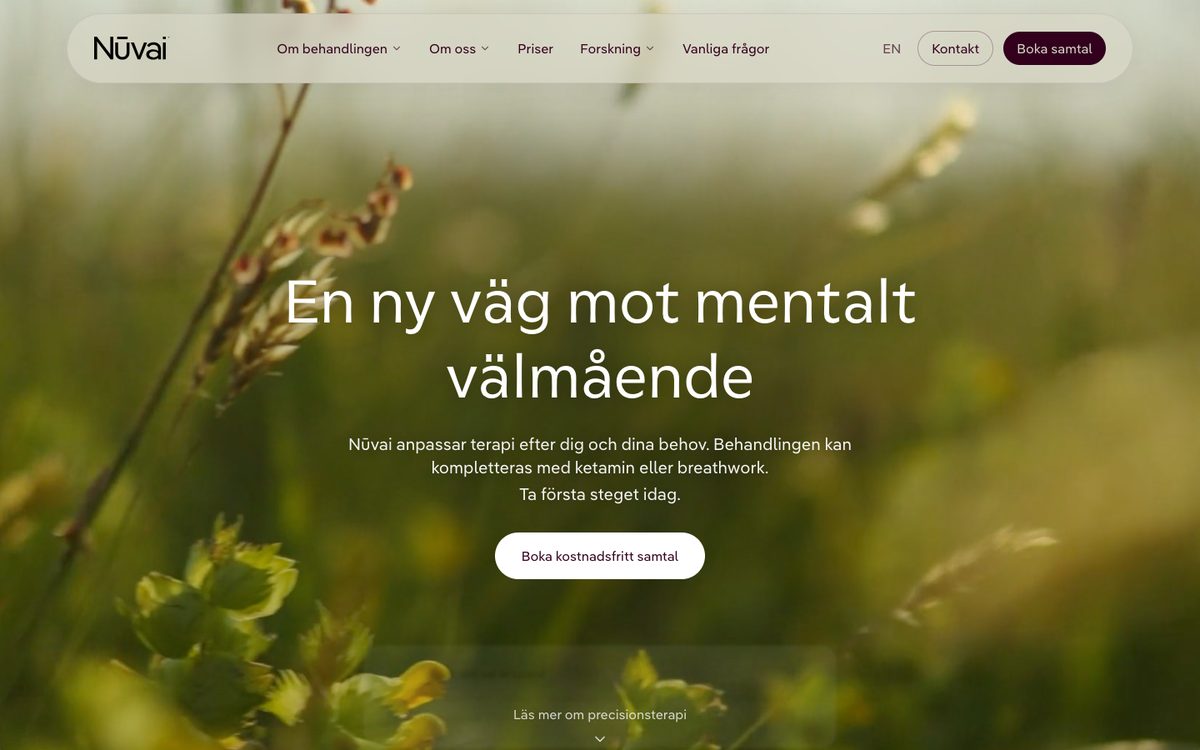 Screenshot of Nūvai Clinic