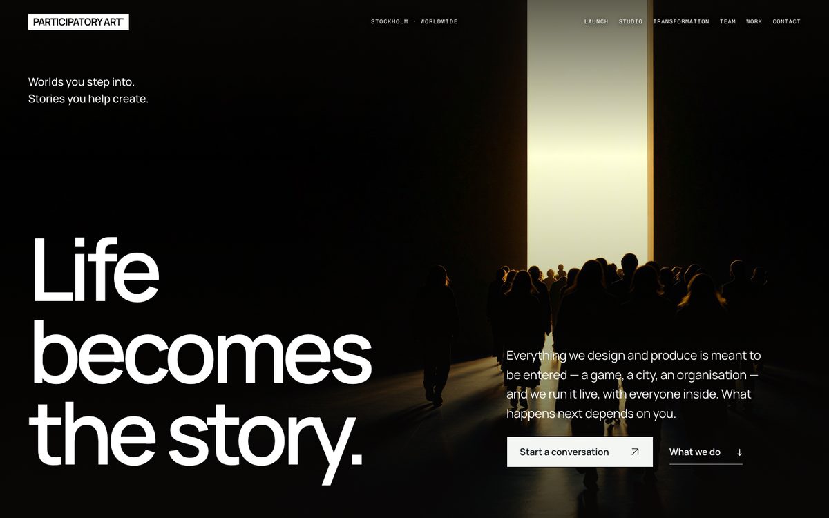 Screenshot of Participatory Art