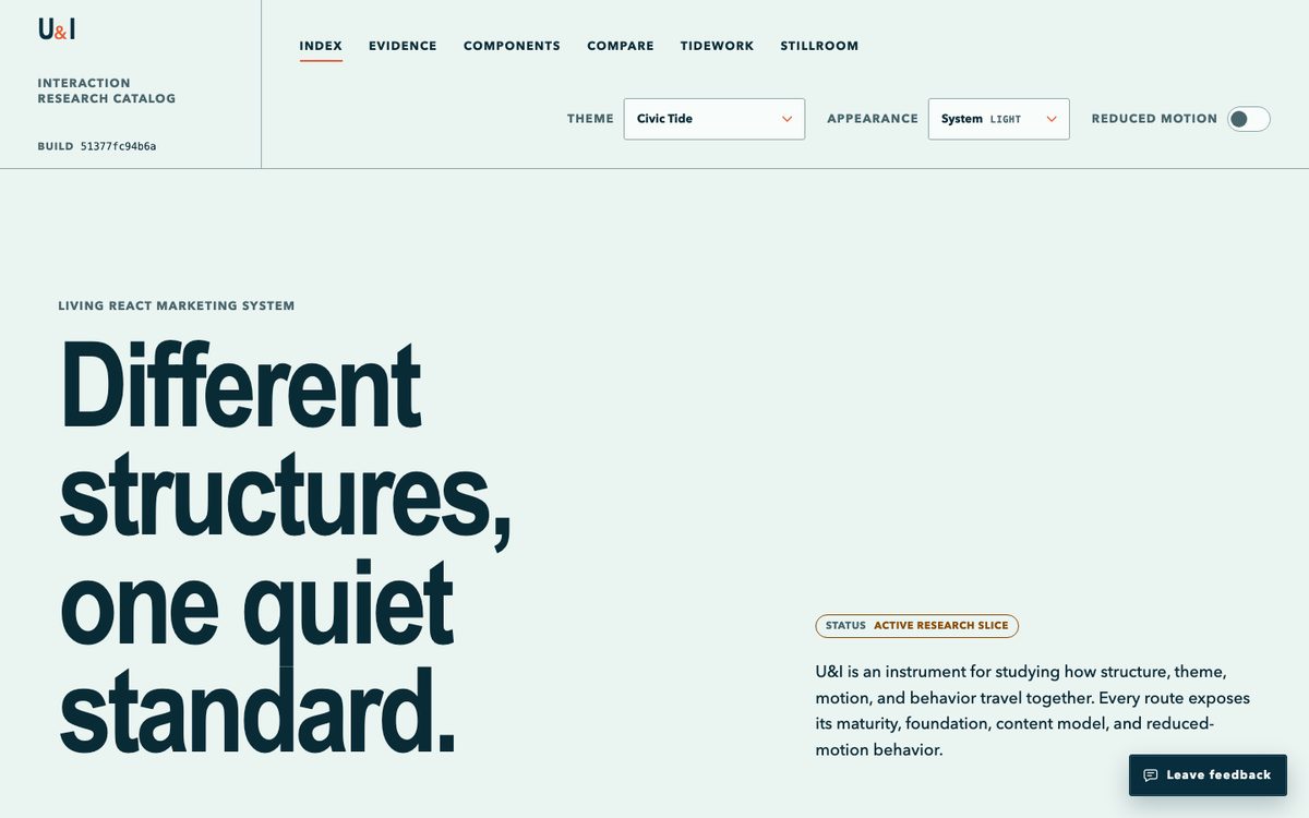 Screenshot of U&I