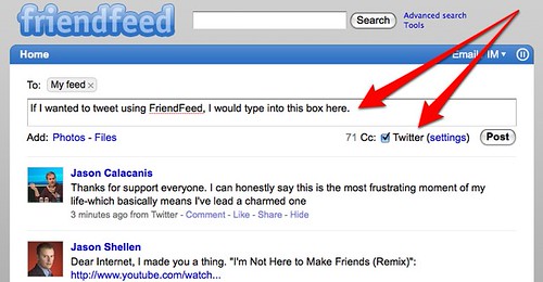 FriendFeed Post Box